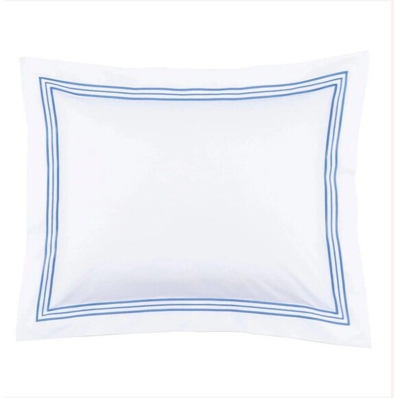 Annie Selke French Blue Single Standard Pillowsham - Picture 2 of 4